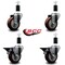 Service Caster 3.5'' Maroon Poly Wheel Swivel 1-3/8'' Expanding Stem Caster Set 2 Brakes, 4PK SCC-EX20S3514-PPUB-MRN-2-PLB-2-138 - alternate 5
